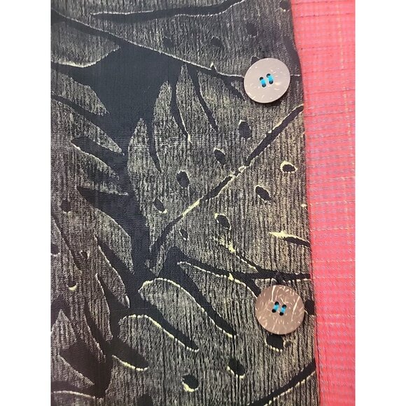 JG's MAD LAB Art to Wear Button-front Tunic Jacket Appliqué Flower 3X Multicolor - Picture 6 of 15